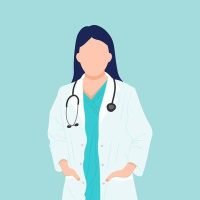 woman-doctor-icon-doctor-woman-with-stereoscopic-glyph-isolated-blue-background-vector